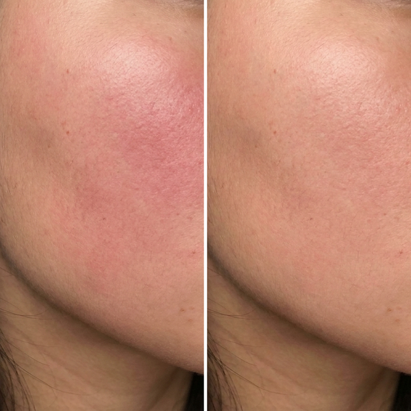 Avant après : une peau apaisée, sans frictions